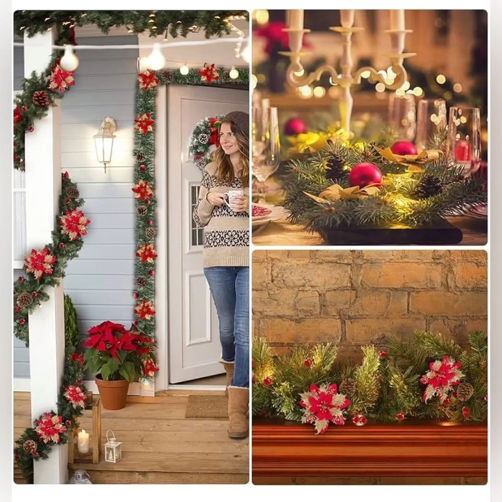 Christmas Garland 50 Foot Soft Non-Lit Artificial Greenery Indoor/Outdoor NEW
